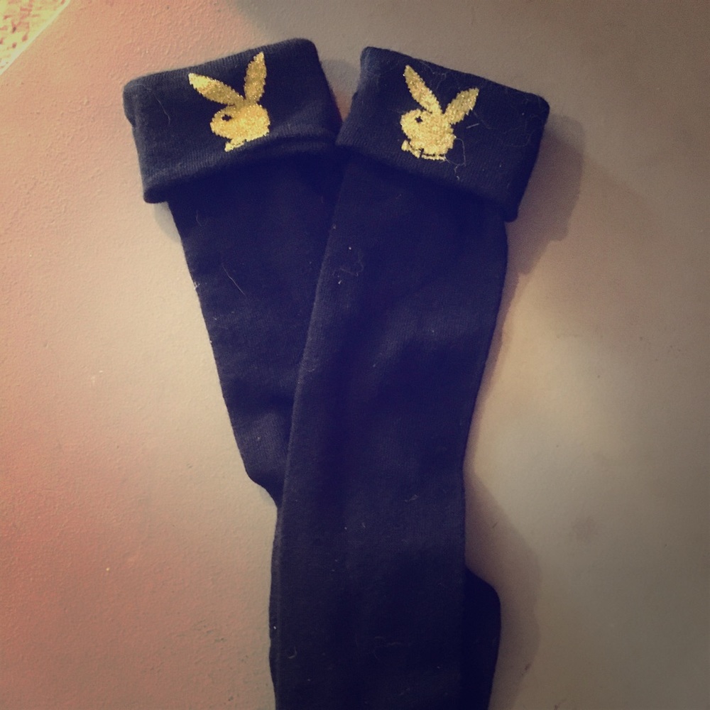 Brand new knee high Playboy socks